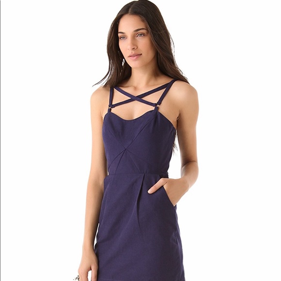 Finders Keepers Across Roads Dress in blue - Picture 3 of 4